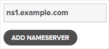 Navigate to the Add Nameserver
