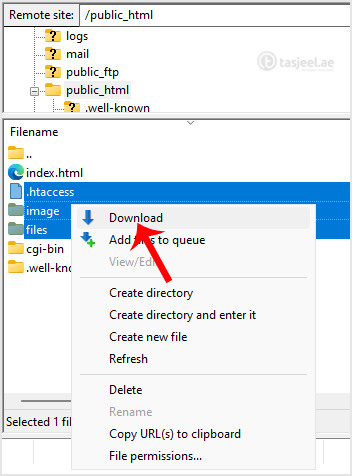 On the right-hand side, inside the Filename box