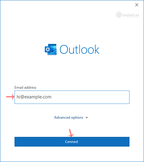 Enter your full email address, such as yourname@example.com, and click Connect . If you have not selected "Let me set up my account manually,"...
