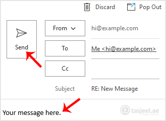 On the right side, the response box will open. Enter your message and click Send .