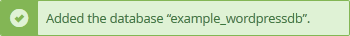 Click on Create Database.