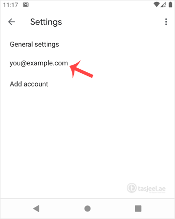Select your email account.