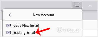 Click on Existing Email.