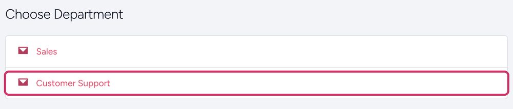 Choose Customer Support