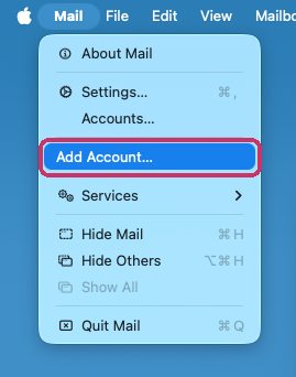 Mail › Add Account…