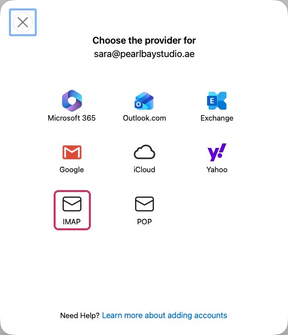 Choose IMAP