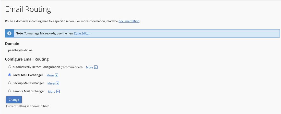 Email Routing in cPanel