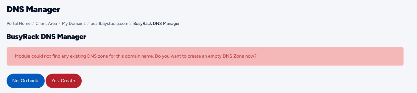 The first time you open DNS Management