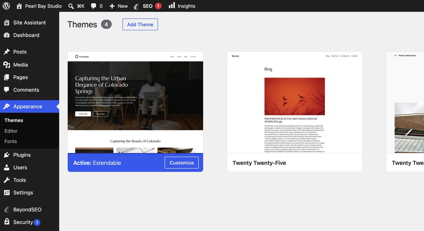 Themes in WordPress